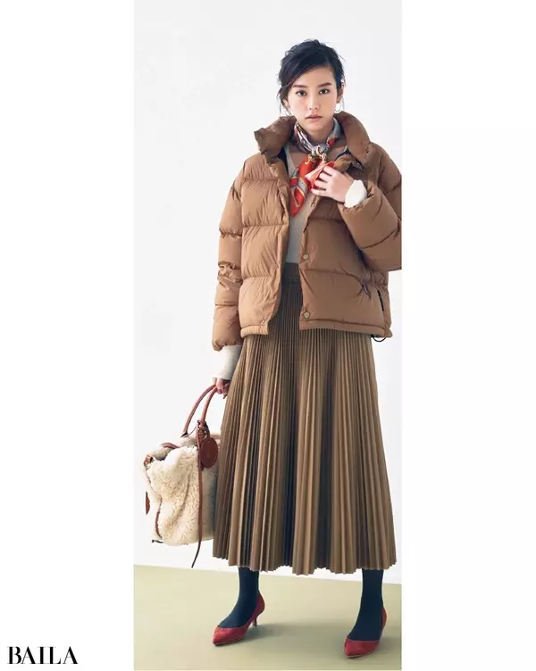 最愛コート きれいめダウン で旬度高めのフェミニンスタイル ローリエプレス