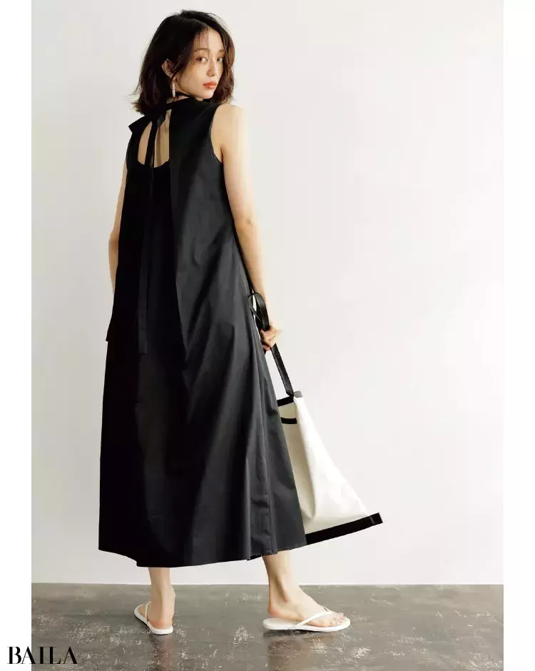 最愛ロングワンピ ドレッシーになりすぎない 地味にならない夏黒ワンピの選び方 ローリエプレス 最愛ロングワンピ ドレッシーになりすぎない 地味にならない夏黒ワンピの選び方 ローリエプレス