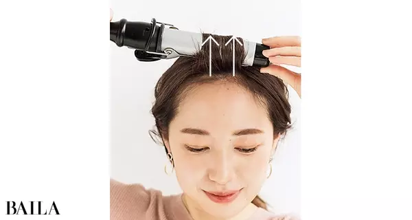 30代の前髪アレンジ 伸ばしかけの長め前髪 巻きテクでこんなに素敵に ローリエプレス