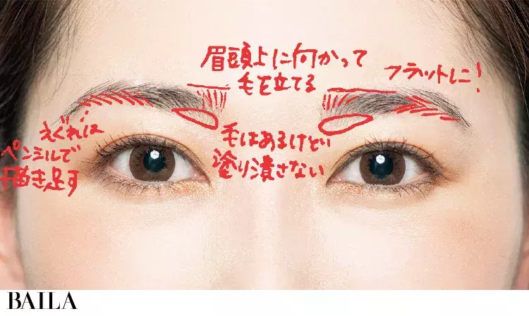 30代のためのネオ美人眉q A５ 細眉 アーチ眉 左右の高さが違う眉 お悩み別 美人眉の描き方が 目からウロコのわかりやすさ ローリエプレス