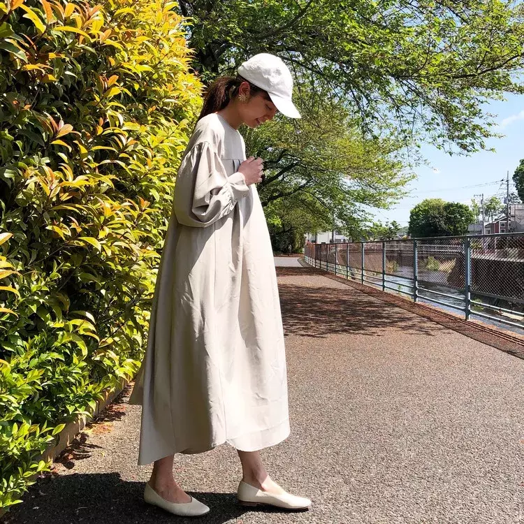 高身長コーデ くるぶしまである マキシ丈のワンピース ローリエプレス 高身長コーデ くるぶしまである マキシ丈のワンピース ローリエプレス