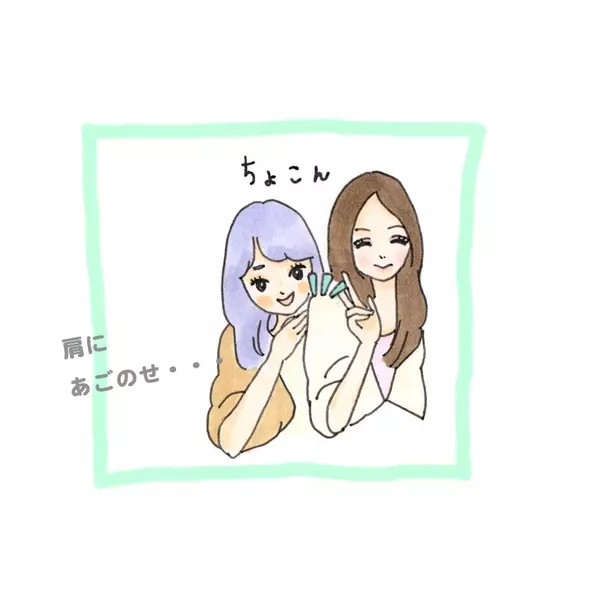 写真を撮るときに女子がやりがちなダサいポーズ4パターン イラスト