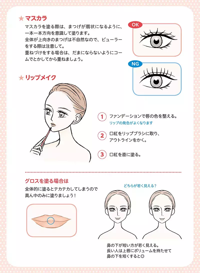 美人が実践しているナチュラルメイクの極意 ミス日本式メイク法 イラスト ローリエプレス