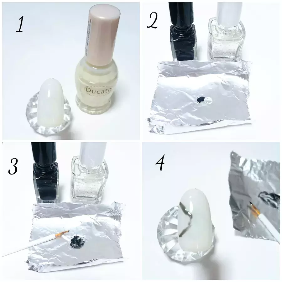 話題の乳白色マニキュアで Ducatoのコンデンスミルクを使った簡単大理石ネイル ローリエプレス