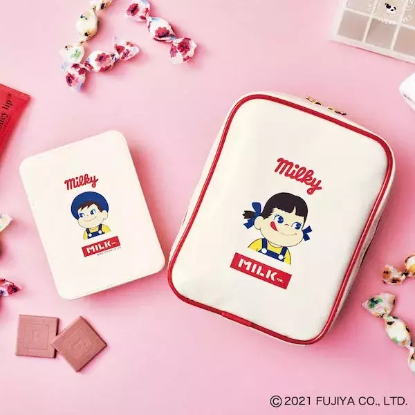 付録 ペコちゃん ミルクフェドコラボのマルチポーチとミラー Mini 3 1発売予定号 ローリエプレス