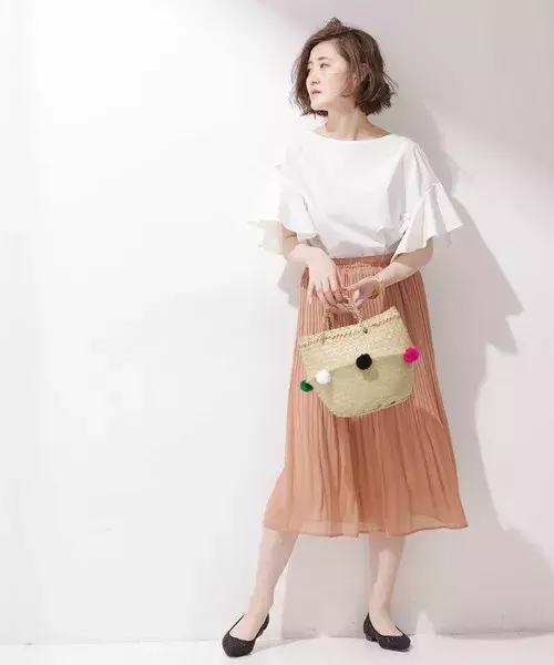 夏のふんわりシフォンスカートコーデ15選 柔らかな生地感でエアリー フェミニンに ローリエプレス