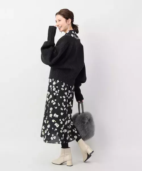 冬も着こなしたい 花柄ワンピース にプラスaで叶う大人かわいいコーデ ローリエプレス