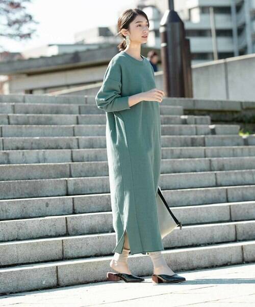 春まで使えるワンピース スウェットワンピで楽ちん小慣れコーデ ローリエプレス