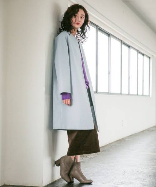 大人女子のきれい色コートにおすすめ ライトブルーコートの冬コーデ15選 ローリエプレス