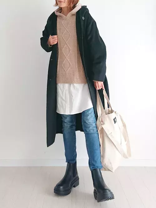 無印良品 でナチュラル冬コーデ 大人のおしゃれな着こなし術をご紹介 ローリエプレス
