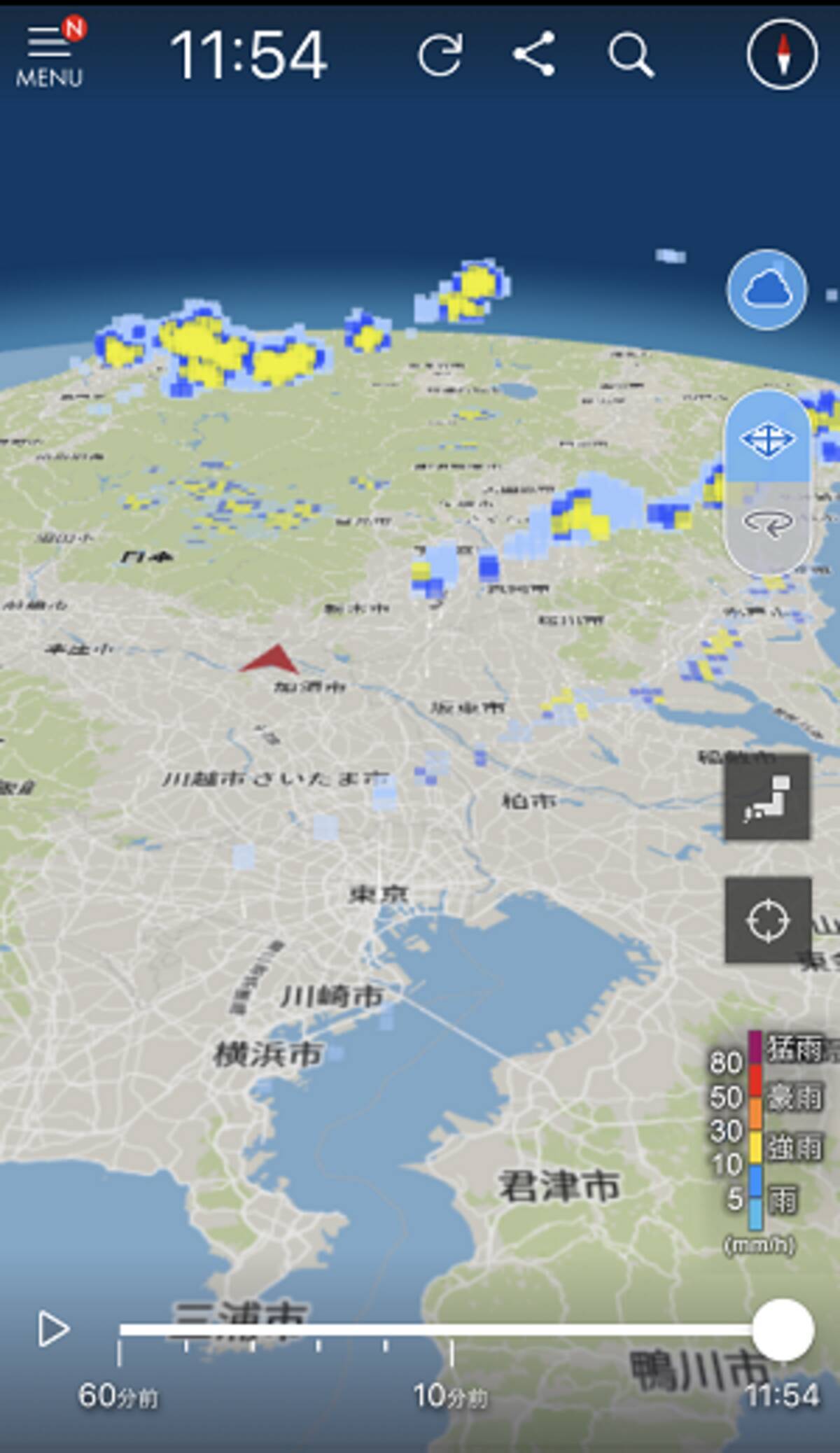 ゲリラ豪雨から身を守る 的中率80 以上の天気予報アプリ 3d雨雲ウォッチ で突然の雨を回避しよう ローリエプレス