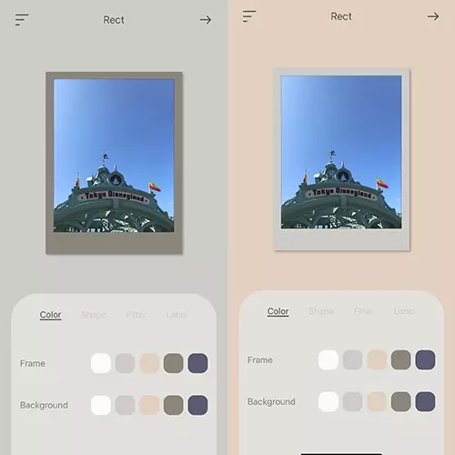 厳選された加工アイテムで絶妙アレンジ シンプルな操作が魅力のチェキ風加工アプリ Rect Simple ローリエプレス