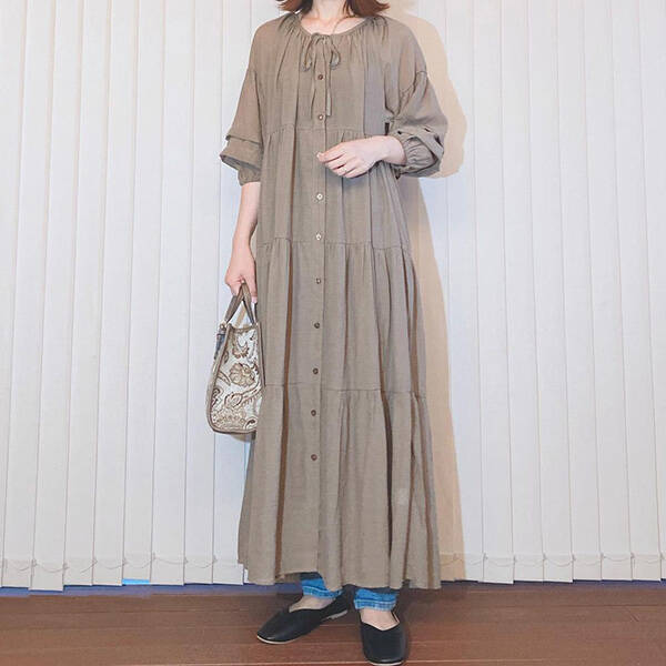 しまむら もうコーデに迷わない 1枚で主役級 ティアードシャツワンピース がアンダー00円で買える ローリエプレス しまむら もうコーデに迷わない 1枚で主役級 ティアードシャツワンピース がアンダー00円で買える ローリエプレス