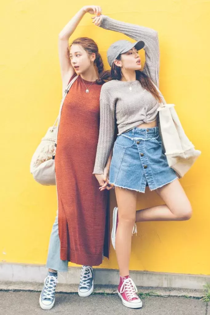 カラーコンバースで作る春のスニーカーコーデ4選 ローリエプレス