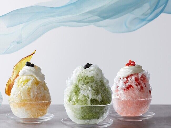 かき氷(さつま芋&ほうじ茶・河越抹茶・いちご)イメージ