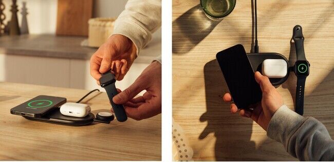 【Belkin】脱着式Apple Watch急速充電ドングル付き！3台同時充電可能な「Qi2」充電器Belkin Qi2 3-in-1ワイヤレス充電パッドが発売開始！の2枚目の画像