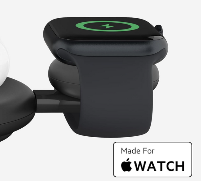 【Belkin】脱着式Apple Watch急速充電ドングル付き！3台同時充電可能な「Qi2」充電器Belkin Qi2 3-in-1ワイヤレス充電パッドが発売開始！の3枚目の画像