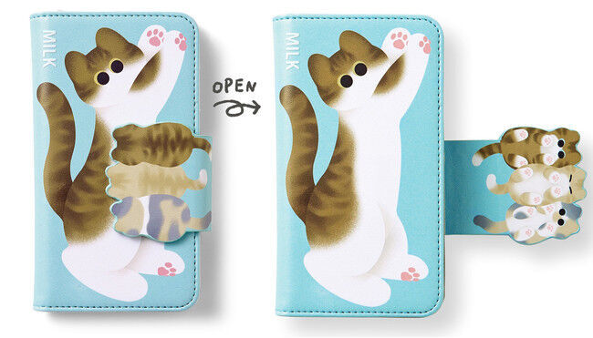 使うたび親猫気分♪「ミルクごくごくスマホカバー」が「フェリシモ猫部(TM)」から新登場の4枚目の画像