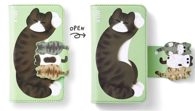 使うたび親猫気分♪「ミルクごくごくスマホカバー」が「フェリシモ猫部(TM)」から新登場の3枚目の画像