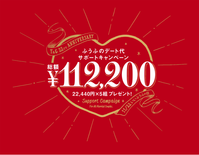 すべての仲良しふうふを応援したい！いいふうふの日『デート代サポートキャンペーン』実施の1枚目の画像