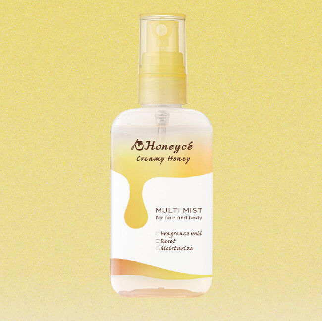 ヘアケアブランド「Honeyce(ハニーチェ)」誕生8周年記念　ヘアケアシリーズとお揃いの甘くさわやかな香りを身にまとう「ハニーチェ マルチミスト」2021.8.20 限定発売の1枚目の画像