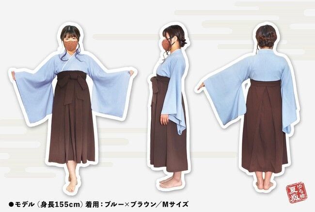 【夏もさらりと袴生活】人気和服ルームウェア”ゆる袴”に夏版が登場!!ヴィレヴァンオンラインで取り扱い開始!!の7枚目の画像