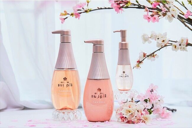 ～この春はバスルームでお花見を！！～ 髪を補修するサプリメントヘアケアシリーズ「mixim suppli」より桜香る限定ヘアケアが新登場の1枚目の画像