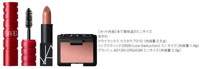 2020年4月8日(水)本日発売「NARS ミニセダクションセット」(数量限定)の2枚目の画像