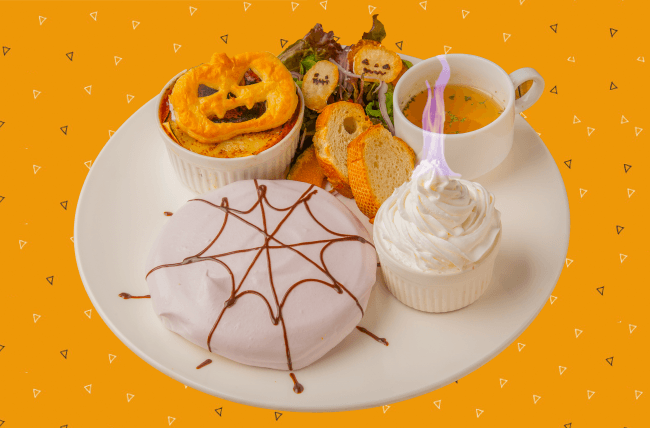 【燃えるプリン！？】kawara CAFE&DINING 川崎モアーズ店で「燃えるかぼちゃのプリン」を含むハロウィン特別メニューを期間限定で販売中の1枚目の画像