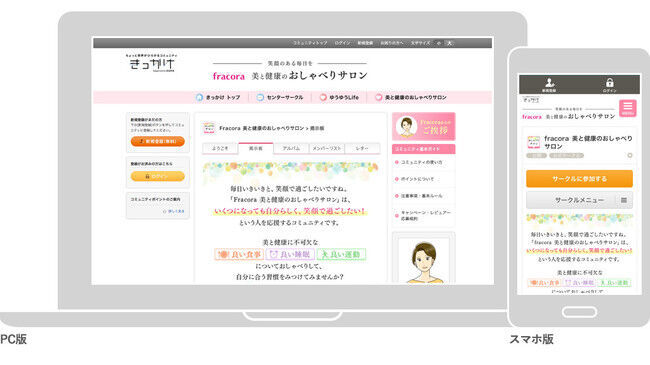 産経新聞社のファンコミュニティ「きっかけ」内 に開設　自分にあった美容習慣・健康習慣を見つけるコミュニティ「ー笑顔のある毎日をー fracora 美と健康のおしゃべりサロン」オープン！の2枚目の画像
