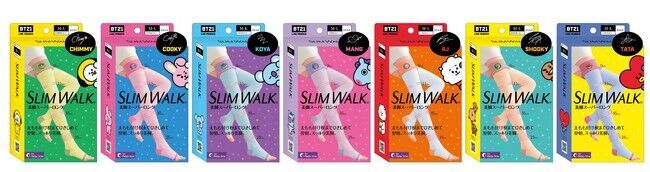 世界中で人気のBT21キャラクターたちがデザインされた「スリムウォーク 美脚スーパーロング」が数量限定発売の2枚目の画像