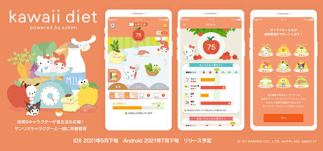 マネーフォワードから家計簿アプリ・あすけんからAI食事管理アプリでスタート！ライフスタイルをサポートするサンリオキャラクターのツールアプリブランド「サンリオ デイリー アップス」の5枚目の画像
