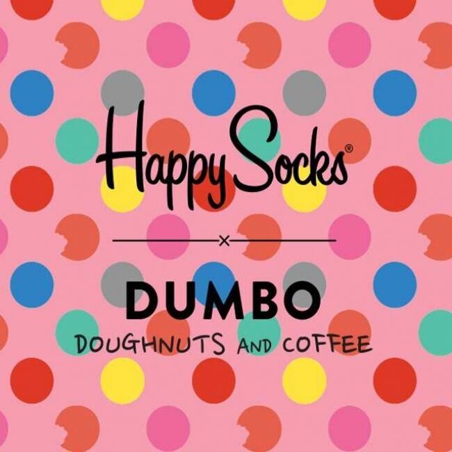 世界90カ国以上で販売されているソックスブランド『Happy Socks』が『DUMBO Doughnuts and Coffee』と初のコラボレーション！有楽町マルイにPOP-UPストアをオープンの1枚目の画像