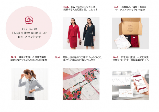 キャリア女性向けⅮ２Ⅽブランドの代表格「ｋａｙ　ｍｅ」が、有楽町マルイに６月１日（月）オープン！の2枚目の画像