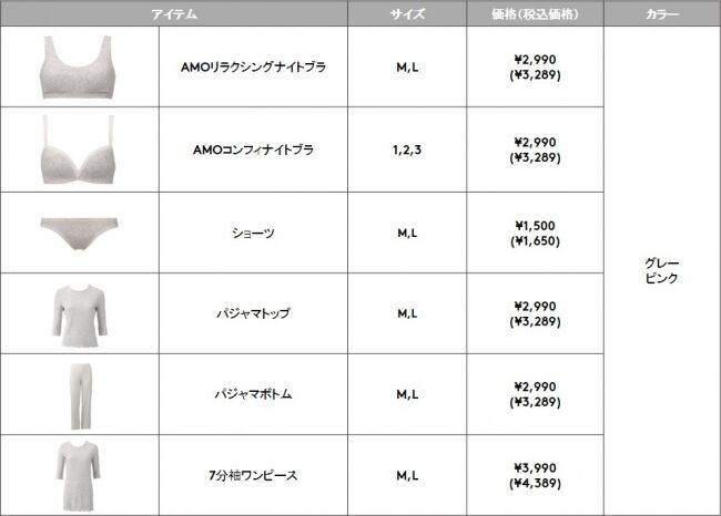 ランジェリーメーカーならではの機能とおしゃれなデザインが魅力♪アモスタイルからリラックスムード漂う待望のナイトブラが登場！＜2020年1月23日（木）より順次発売＞の11枚目の画像