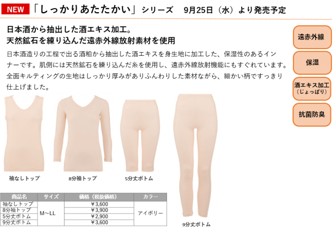 高機能下着でしっかり防寒。トリンプ 秋冬インナー　機能＆デザインをリニューアル！の5枚目の画像