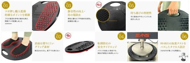 一台で体幹トレーニング×ストレッチ×足ツボの一石三鳥！ 独自開発の「STEADY バランスボード Hybrid Balance」を販売開始の2枚目の画像