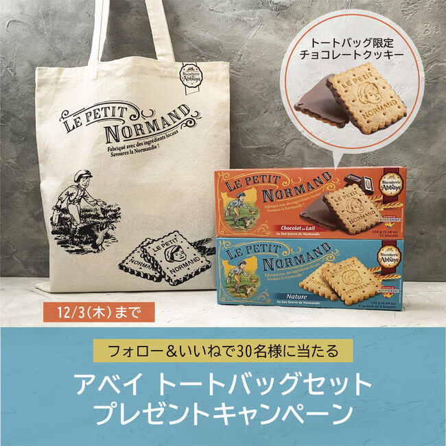 SNSで話題！「ノルマンディ バタークッキー」の限定チョコレートクッキーが入った「アベイ トートバッグセット」が数量限定発売の6枚目の画像