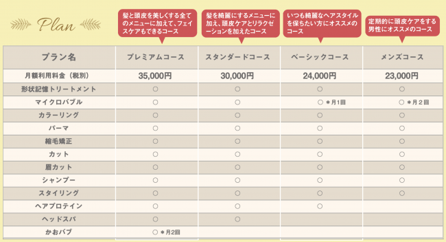 美容業界初！完全定額制美容室「Attina」（アティーナ）の会員メニューが新しくなりました！の2枚目の画像