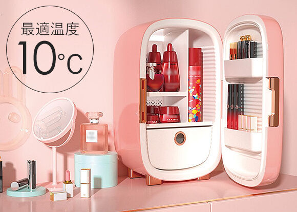 海外で大人気のコスメ専用冷蔵庫「PINKTOP」日本初上陸!!化粧品に最適な10℃を維持。コスメもサプリもこれ一台に！の6枚目の画像