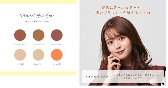 あなたにピッタリな髪色がきっと見つかる！ホーユーのパーソナルヘアカラー診断サイト「PERSONAL HAIR COLOR PALETTE」がリニューアル！の4枚目の画像