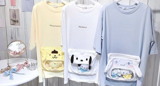 推し活がもっと楽しくなるサンリオグッズ『むぎゅポケTシャツ』がCOCODE（ココデ）オンラインショップにて発売スタート！の2枚目の画像