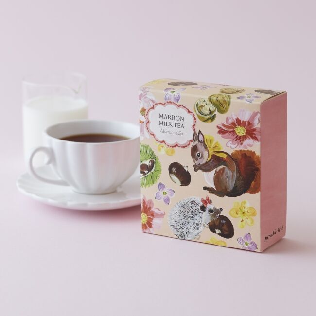 【Afternoon Tea】”AUTUMN TEA PARTY”をテーマにナタリー・レテが描いた秋限定デザイン！秋の紅茶と焼き菓子の7枚目の画像