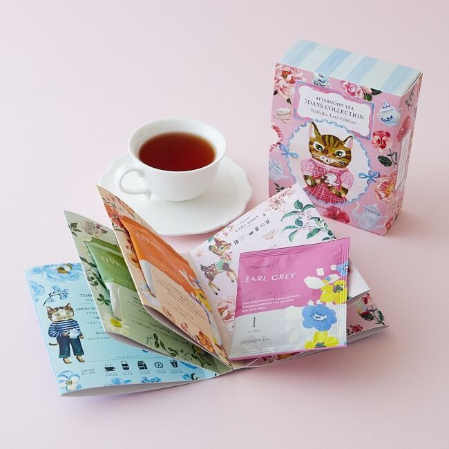 【Afternoon Tea】”AUTUMN TEA PARTY”をテーマにナタリー・レテが描いた秋限定デザイン！秋の紅茶と焼き菓子の4枚目の画像