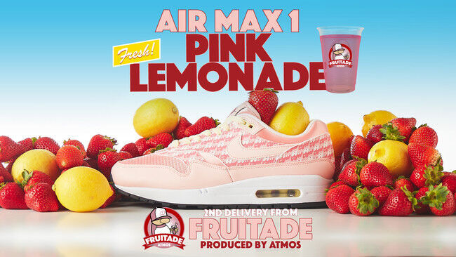 「AIR MAX 1 LEMONADE」の別カラーモデルの第二弾PINK LEMONADEが11/12(木)より限定リリース。の1枚目の画像