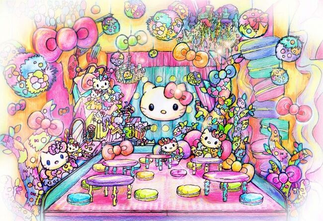 「ハローキティ」×「KAWAII MONSTER CAFE」夢のコラボレーション！KAWAIIカルチャーと融合したデコラティブな’’ハローキティ’’がついに完成の1枚目の画像