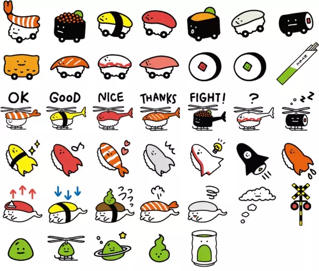グラニフのlineクリエイターズスタンプ第2弾人気のオリジナルキャラクター スシトレイン が Line絵文字になって新登場 ローリエプレス グラニフのlineクリエイターズスタンプ第2弾人気のオリジナルキャラクター スシトレイン が Line絵文字になって新登場 ローリエプレス
