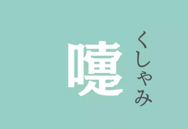 嚏 読めたらスゴイ 一文字だけど読み方が難しいこの漢字分かるかな ローリエプレス