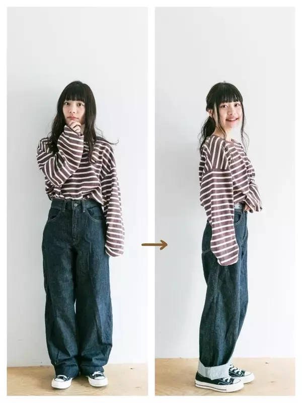 小さいさんでもバランス良く見えるパンツの太さは スタイルアップ術 ローリエプレス