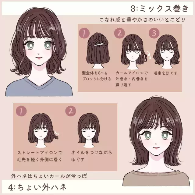 もっと早く知りたかった マネしたら即垢抜け ボブさん向け基本の巻き方 10style ローリエプレス
